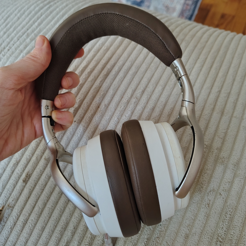 Denon Brown and White Over-Ear Headphones